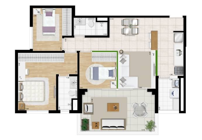 89m² do Red Tatuapé 