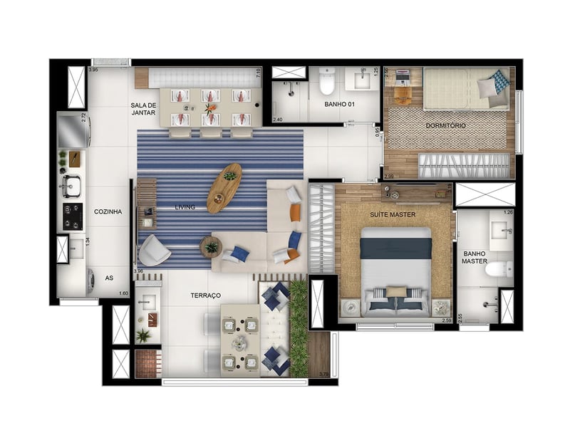 70m² do Piscine Station Resort Brás