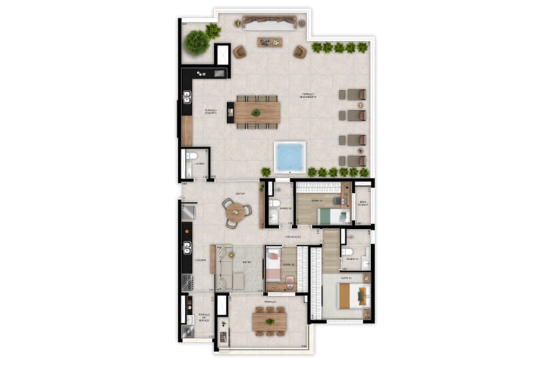 194m² do Vista Tatuapé Boulevard