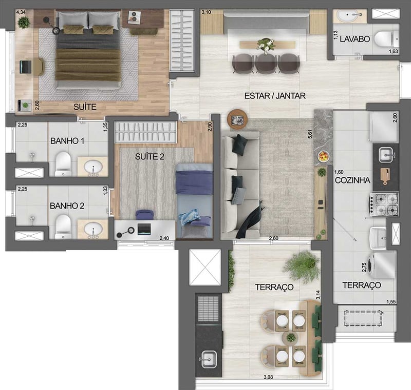 73m² do Dream View Sky Resort