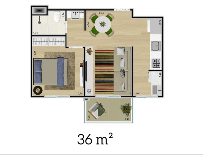 36m² do Astoria