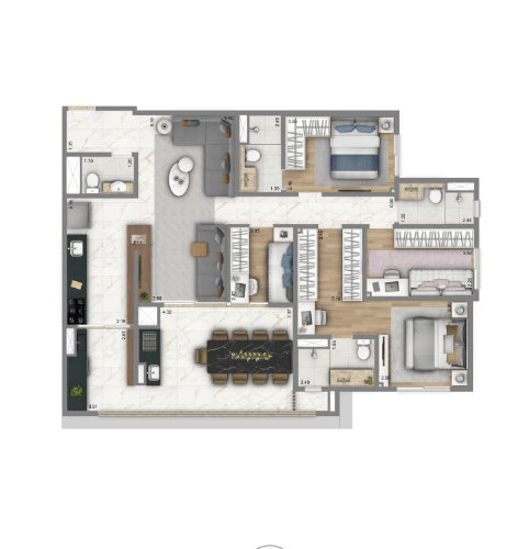 122m² do Living Villaggio Firenze