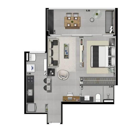 55m² do Composite Des Arts