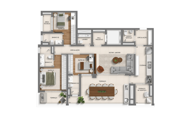 137m² do Monã Mooca