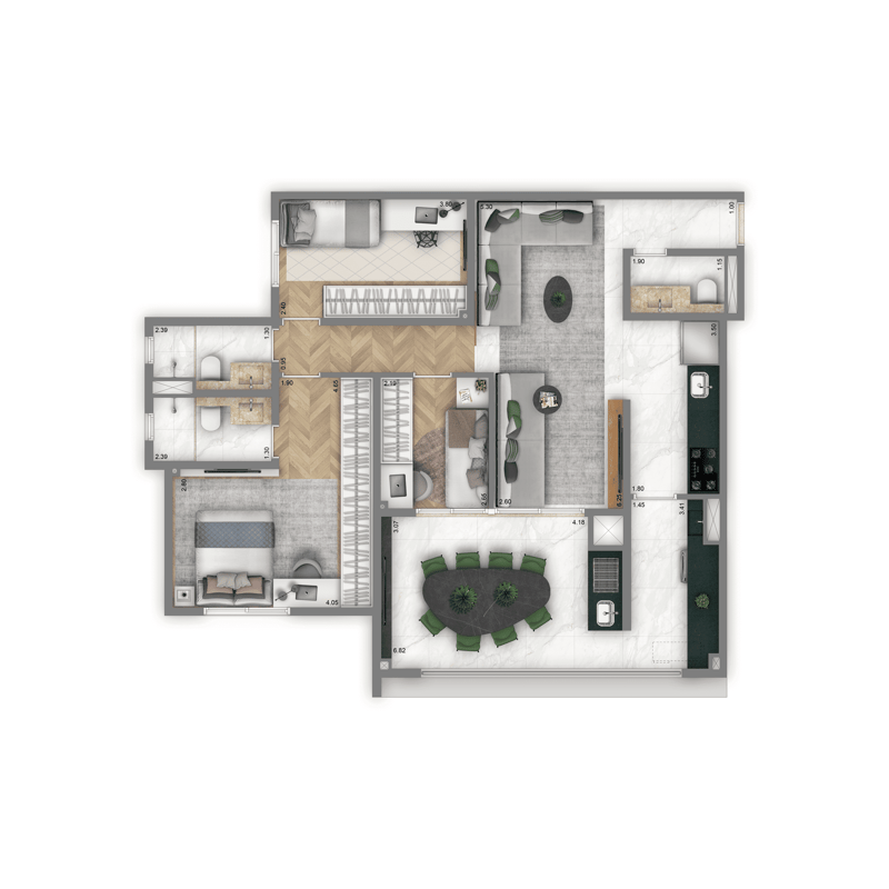 100m² do Living Hectare Anália Franco