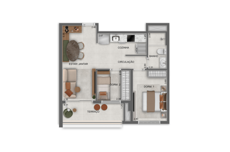 52m² do Parque Diálogo Vila Ema
