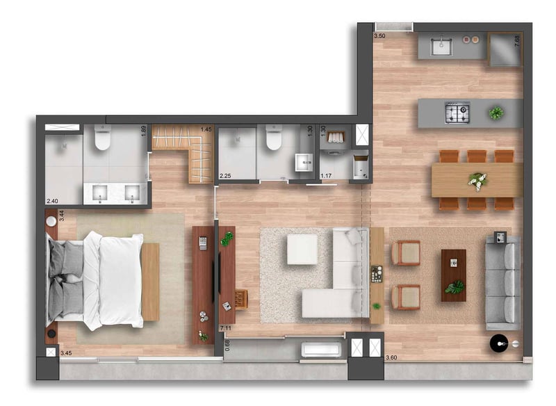 74m² do 155 Jerônimo