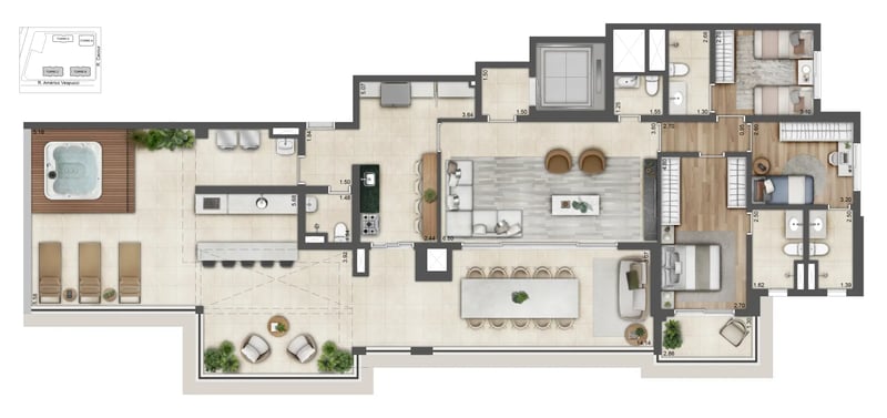 Penthouse 211m² do Alive Home Resort