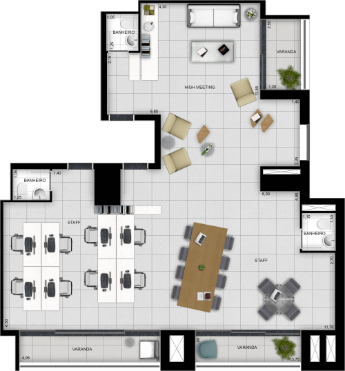 124m² do Platina 220