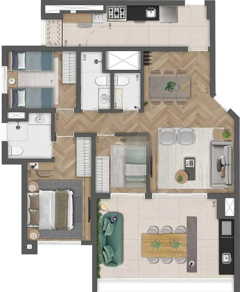 105 do East Blue Residences Tatuapé