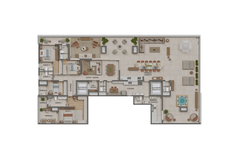 389m² do Alameda Tatuapé Condomínio Clube Residences