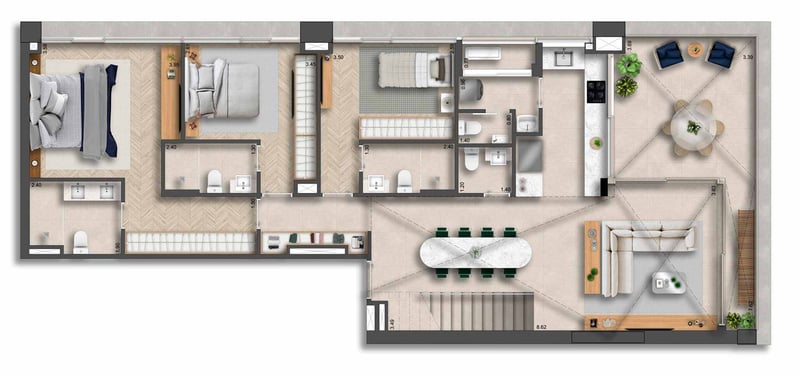 Duplex 340m² do 155 Jerônimo