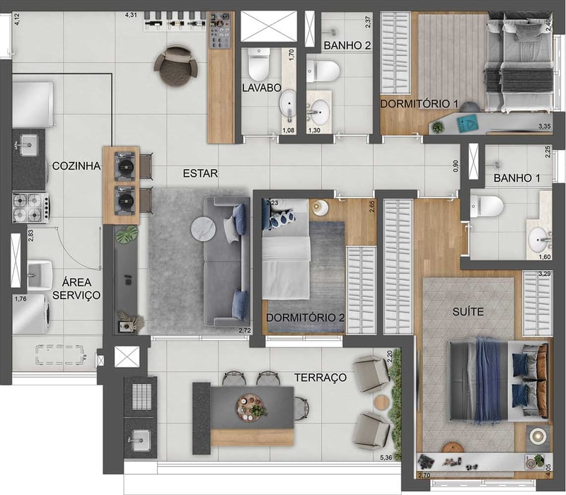 94m² do Mooca Città Firenze