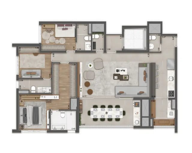 139m² do Raízes Premium Mooca