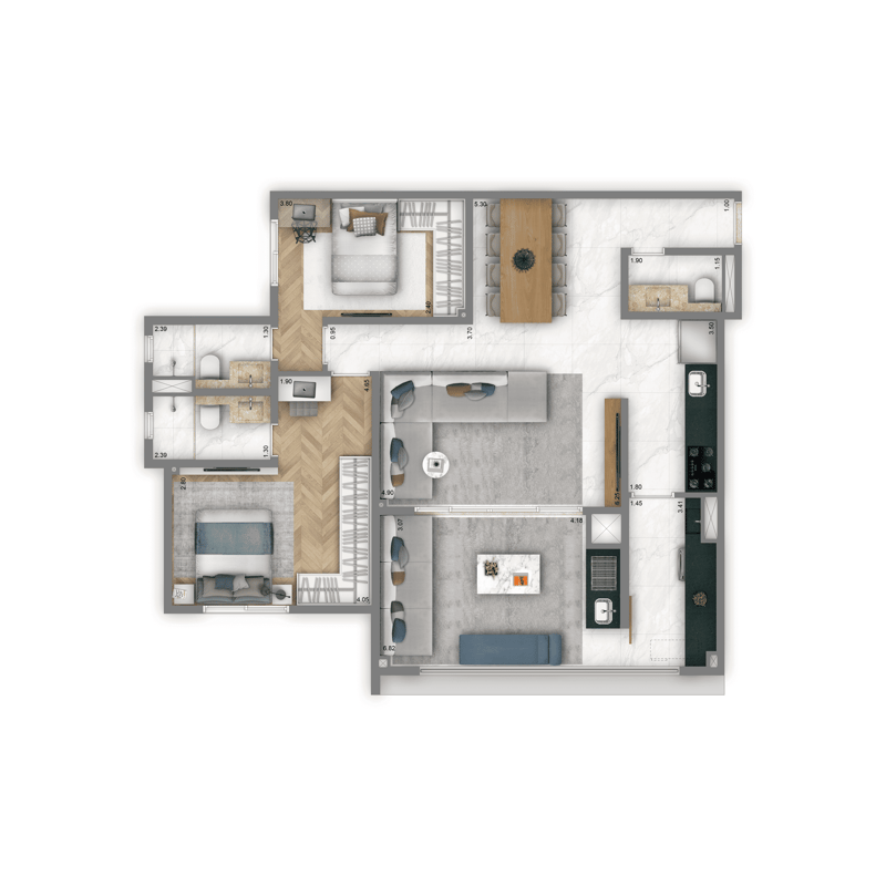 100m² do Living Hectare Anália Franco