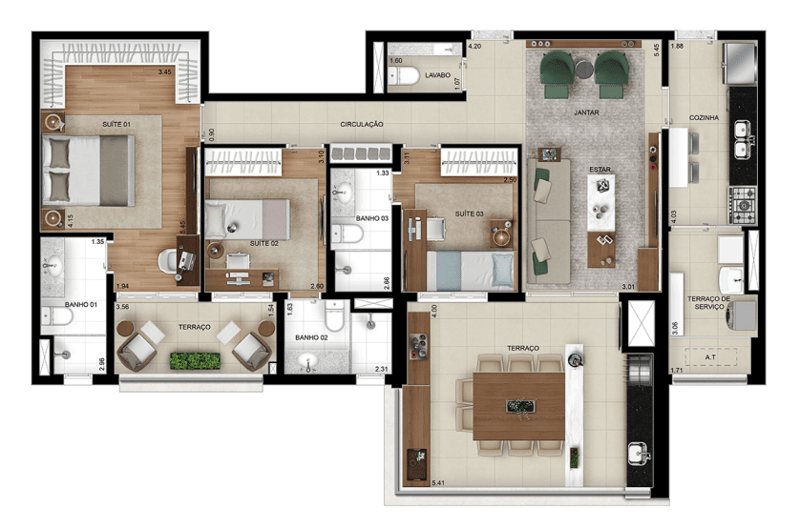 129m² do High Mooca