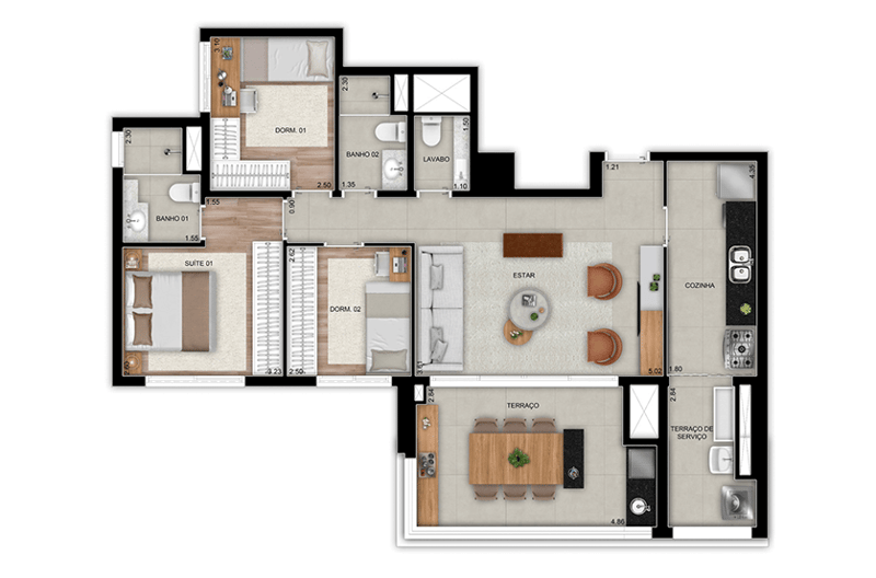 95m² do Landmark Tatuapé