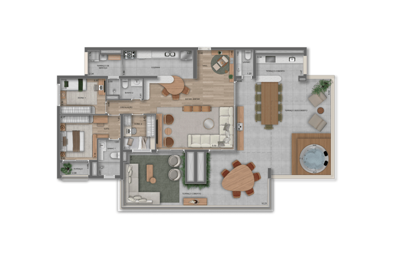 195m² do Parque Diálogo Vila Ema