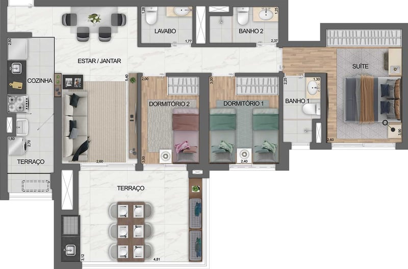 91m² do Dream View Sky Resort