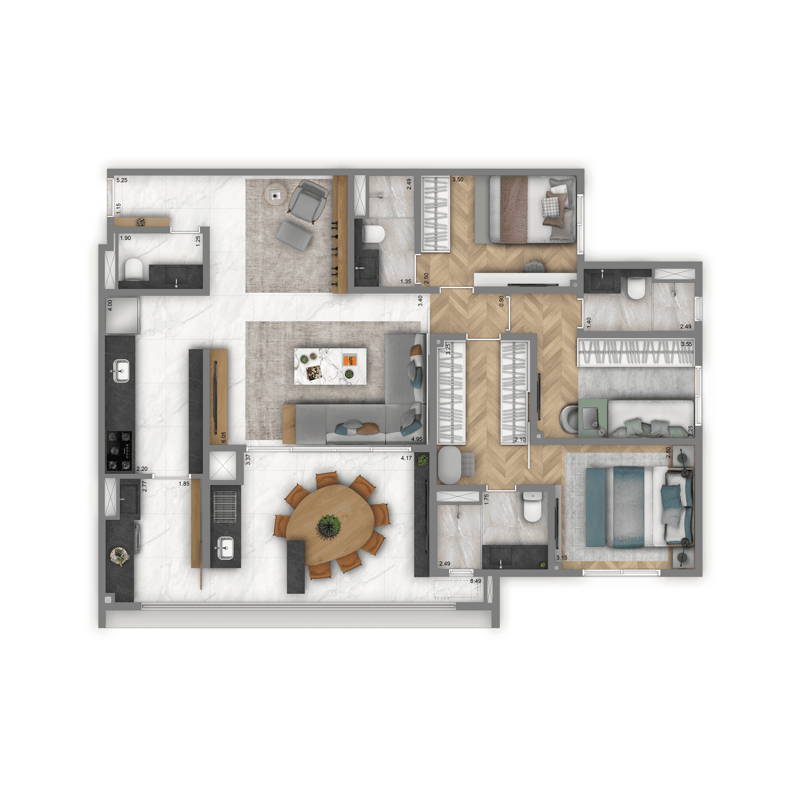 122m² do Living Hectare Anália Franco