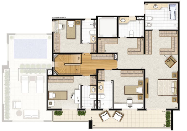 329m² Duplex do Central Park Tatuapé