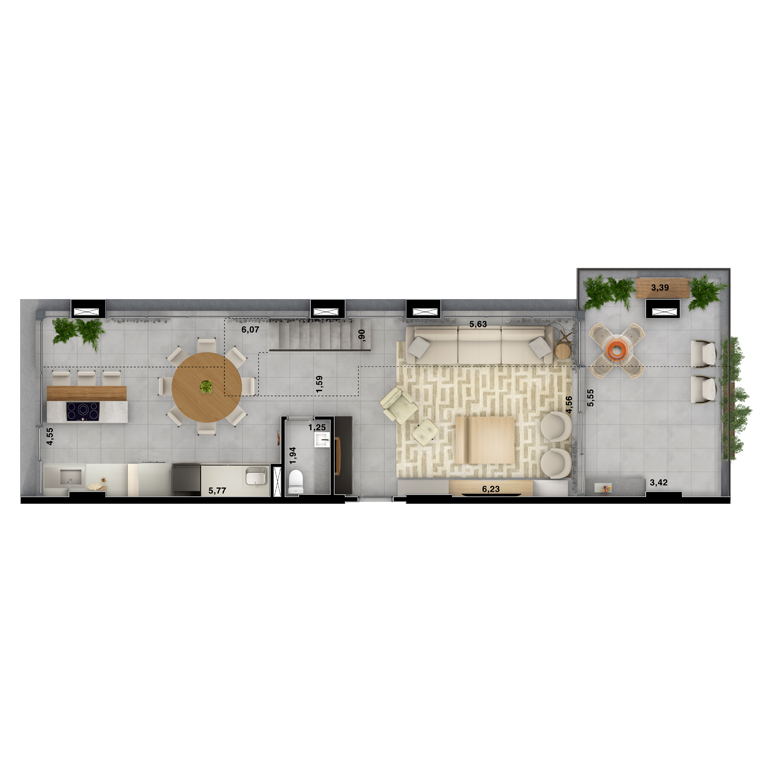Superduplex 152m² do Artem