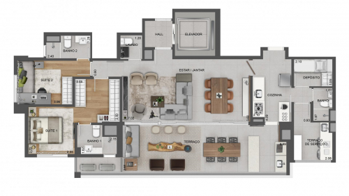 124m² do Skypark Tuiuti