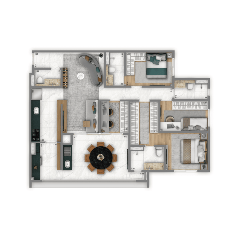122m² do Living Hectare Anália Franco