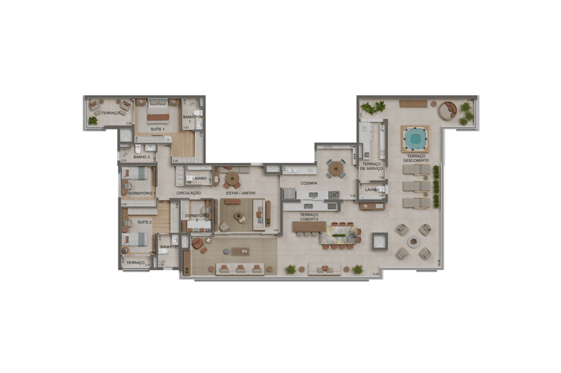 230m² do Alameda Tatuapé Condomínio Clube Residences