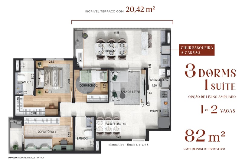 82m² do Terrazzo MBigucci