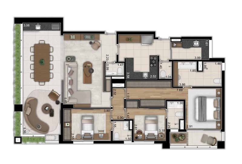 155m² do Brunello Parque da Mooca