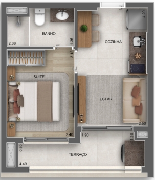 31m² do Way Guilhermina by Diálogo
