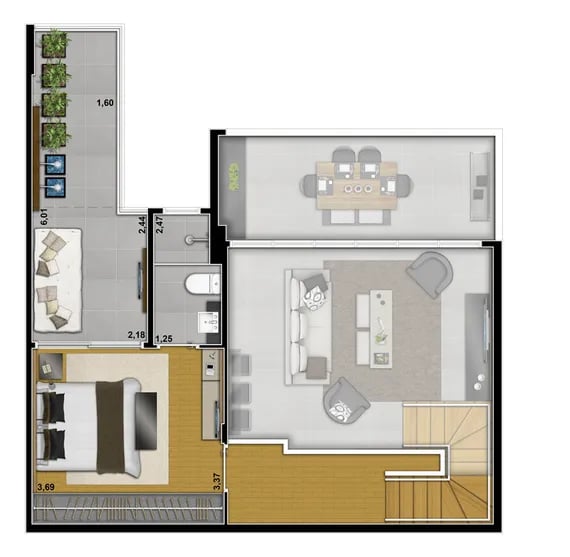 Duplex Tipo 6 do Composite Des Arts