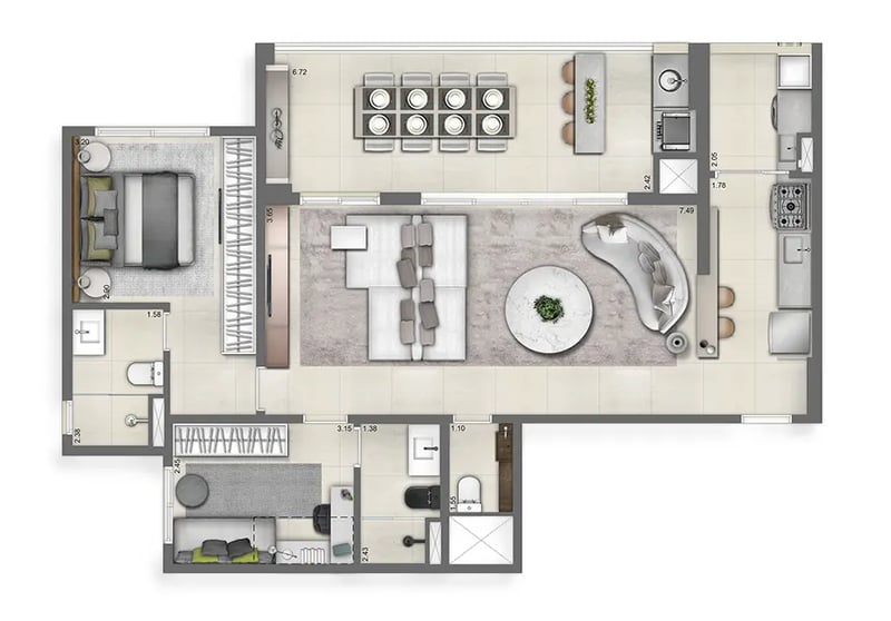 96m² do Nativ Tatuapé Garden Club