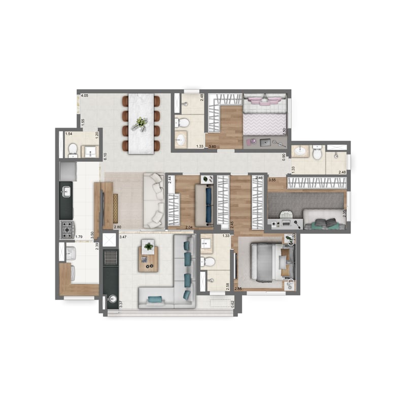 110m² do Living Wish Tatuapé