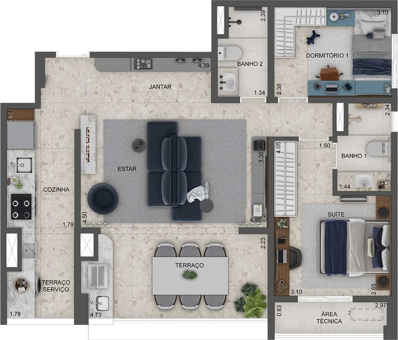 82m² do Torino Mooca Città