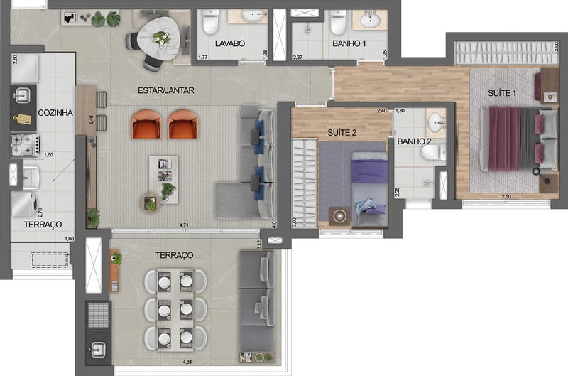 91m² do Dream View Sky Resort