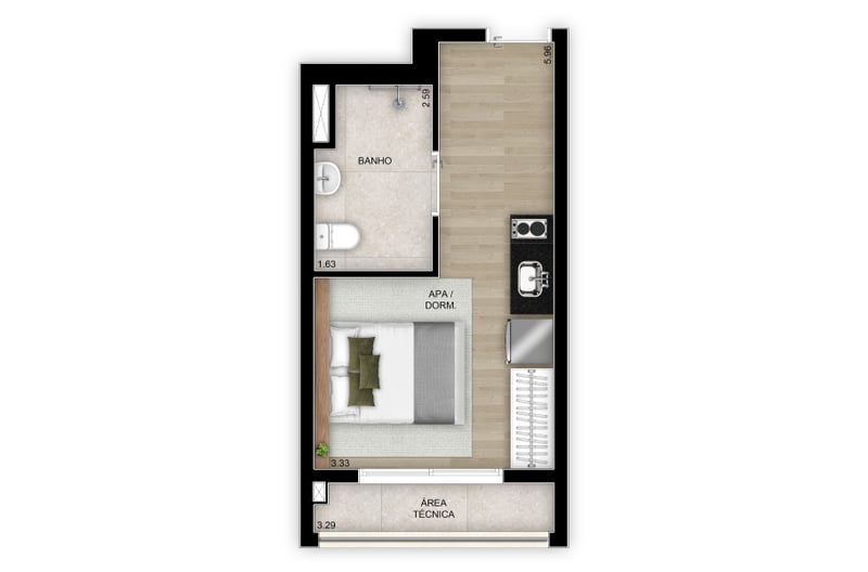 25m² do Vista Tatuapé Boulevard
