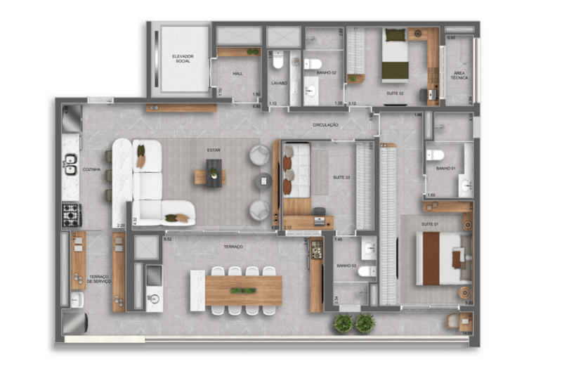 140m² do Auge Resort Tatuapé By Diálogo - Residences