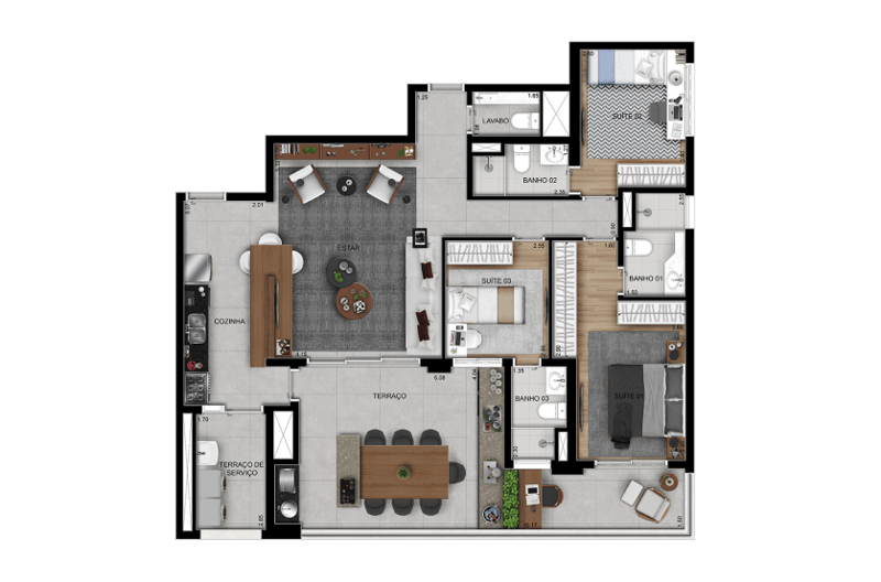 135m² do High Belém