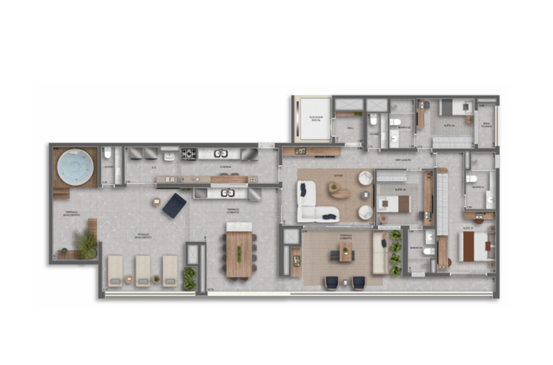 218m² Penthouse do Auge Resort Tatuapé By Diálogo - Residences