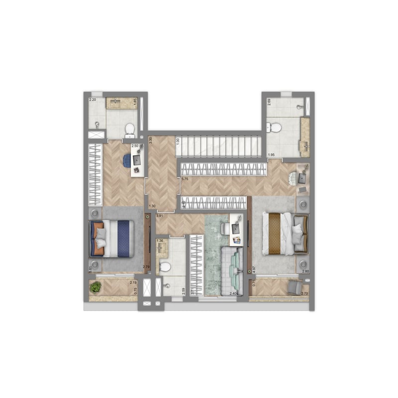 157m² do Living Villaggio Firenze