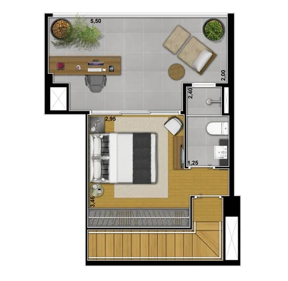 Duplex Tipo 8 do Composite Des Arts