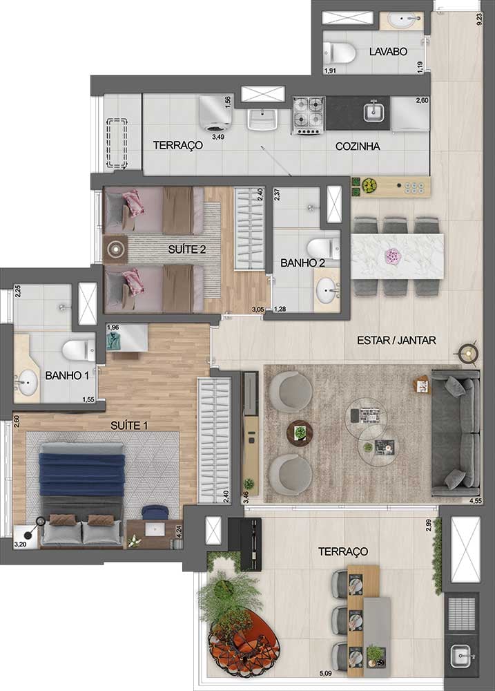 93m² do Dream View Sky Resort