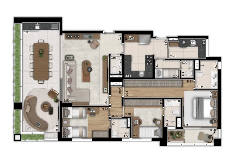155m² do Brunello Parque da Mooca