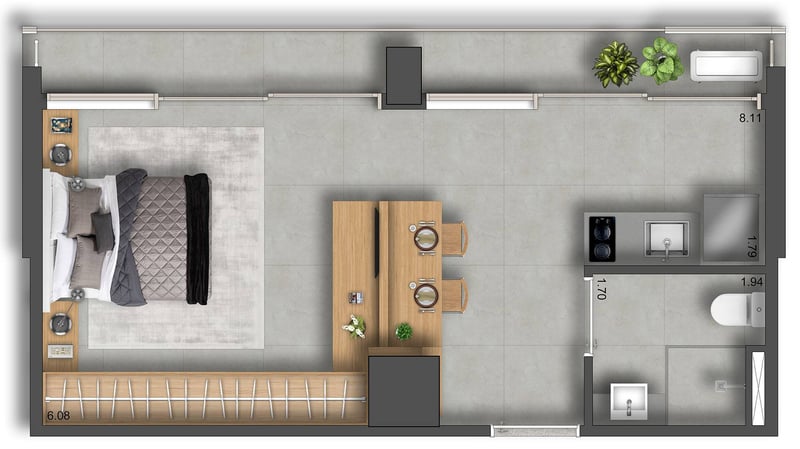 41m² do 155 Jerônimo