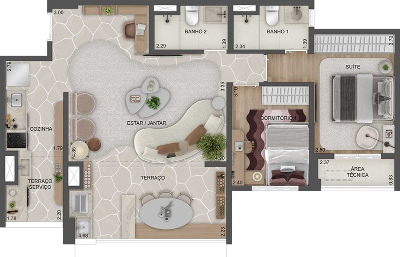 79m² do Torino Mooca Città