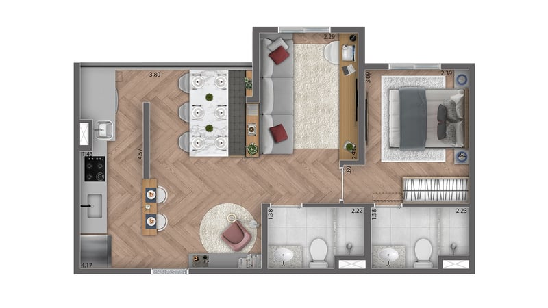 46m² do ix.Tatuapé