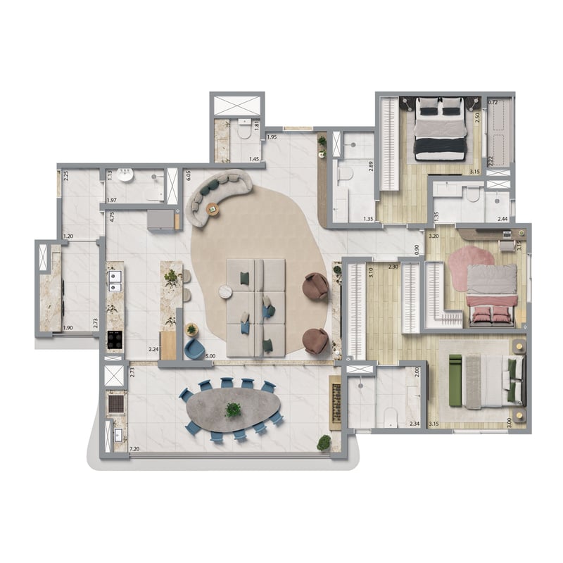 144m²  do Home Boutique By Living Anália Franco