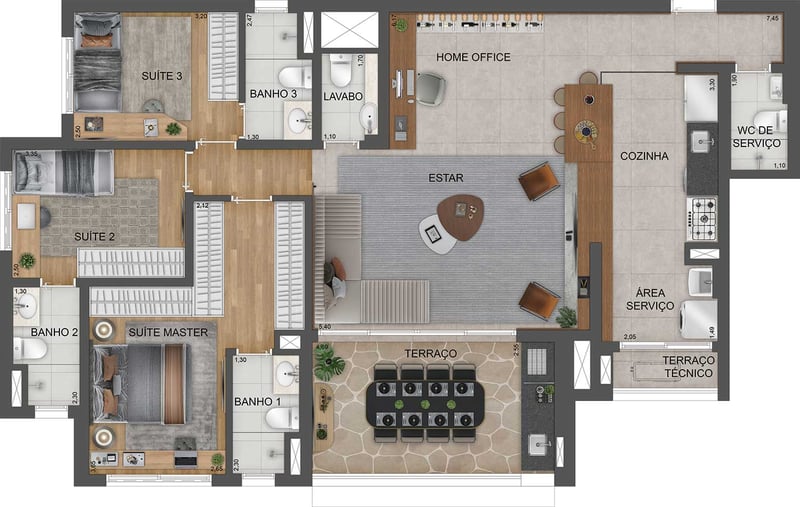 126m² do Mooca Città Firenze